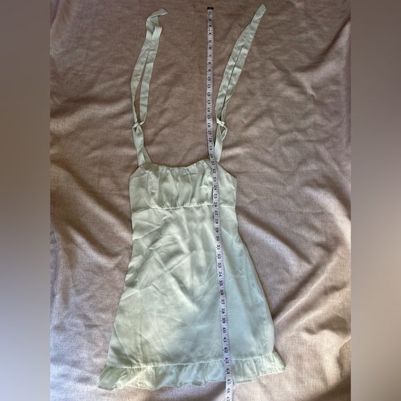 Abercrombie and Fitch Light Green Mini Dress with Tie Straps XS - Picture 4 of 7